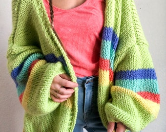 colorful cardigan sweater