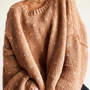 ハッピースプリンクルプルオーバーセーター編みパターン