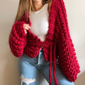 Merry and Bright wool cardigan sweater pattern