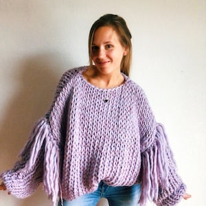 Fancy Sleeves Jumper Knitting Pattern