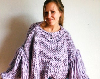 Fancy Sleeves Jumper Knitting Pattern