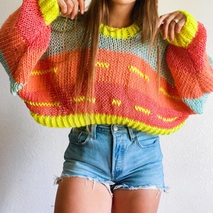 Vivian Crop Summer Sweater pullover knitting pattern
