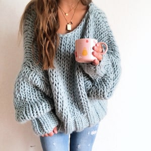 Winter Blues Wool pullover sweater knitting pattern