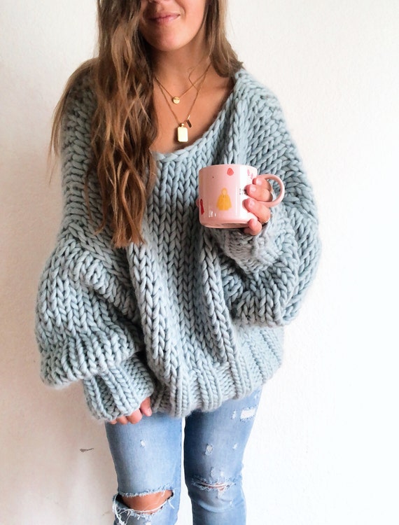 Winter Blues Wool Pullover Sweater Knitting Pattern - Etsy