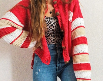 Wild Love Bomber Cardi cardigan sweater knitting pattern