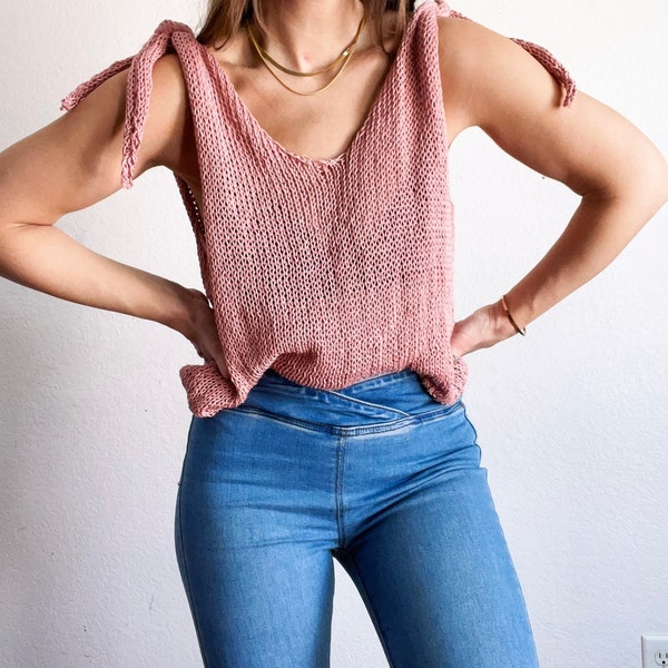 Mustang summer tank top knitting pattern