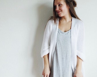 Garter Stitch Kimono Spring Cardigan knitting pattern