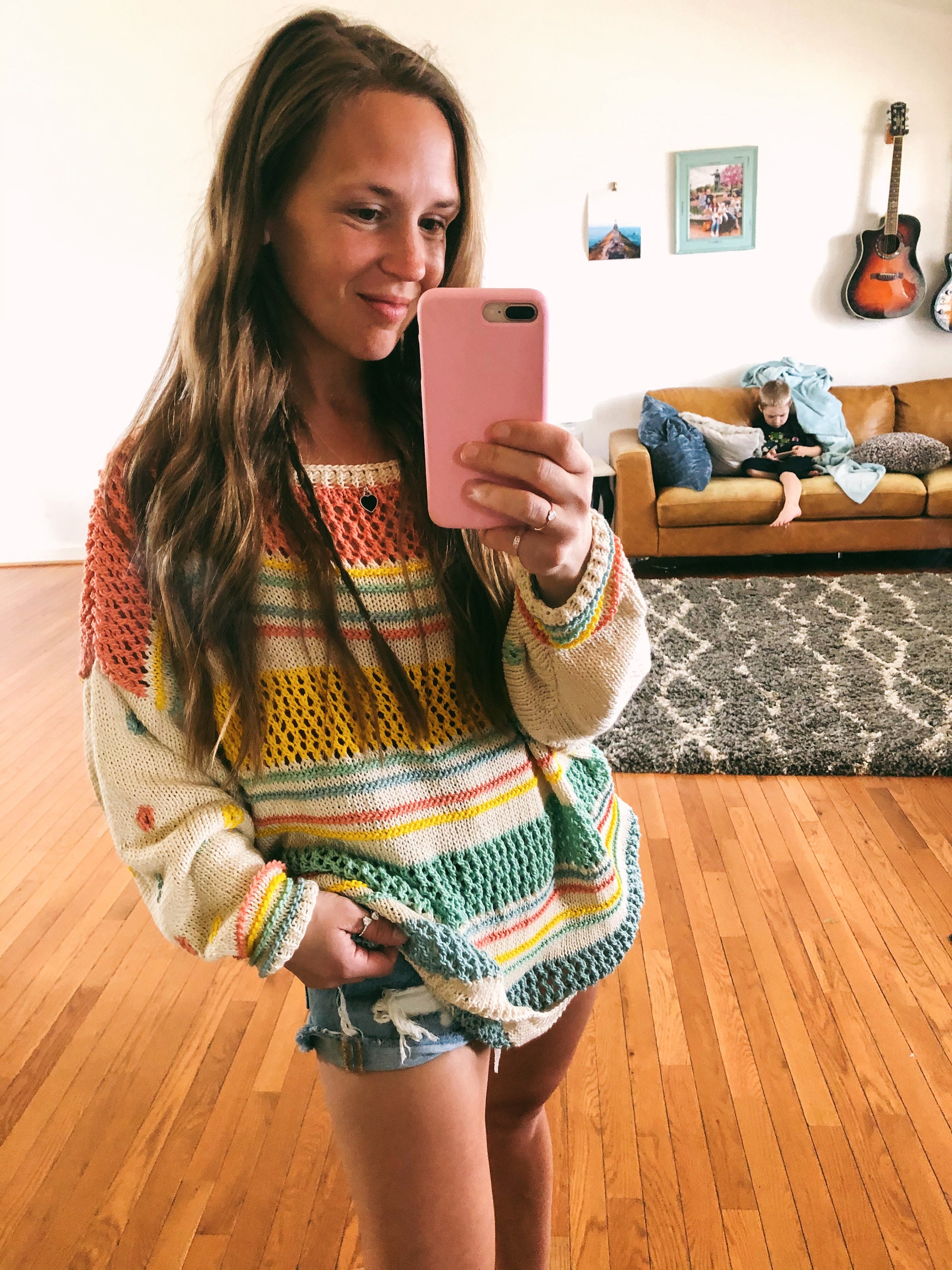 Daisy Daze Lighweight Woven Pullover
