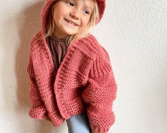 Fall play date hooded toddler cardigan sweater pattern