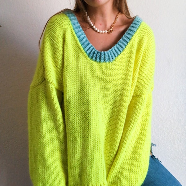 Morning Sweater fall knitting pattern oversized sweater