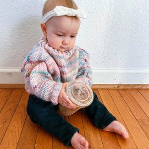 January baby pullover sweater knitting pattern baby toddler