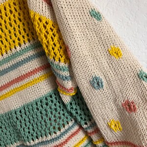 Summer daisy cotton pullover sweater knitting pattern image 5