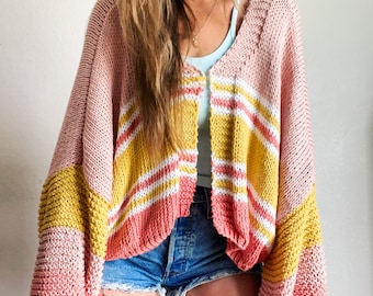 McKenzie cardigan sweater cotton knitting pattern