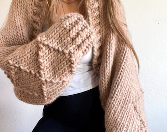 The Nova Shawl wool sweater cardigan knitting pattern