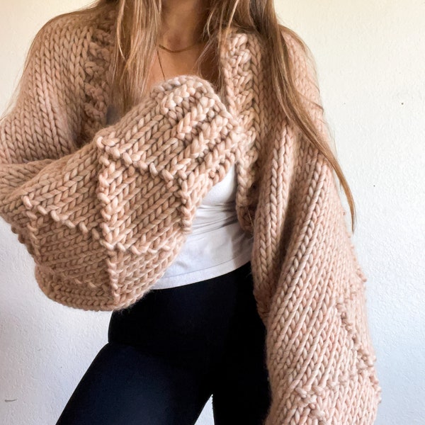 The Nova Shawl wool sweater cardigan knitting pattern