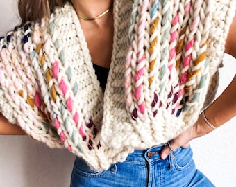 Millie crop cardi vest chunky knitting pattern