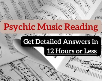 Lecture psychique musicale rapide, lecture rapide de 12 heures de brassage, lectures PDF intuitives par e-mail le jour même