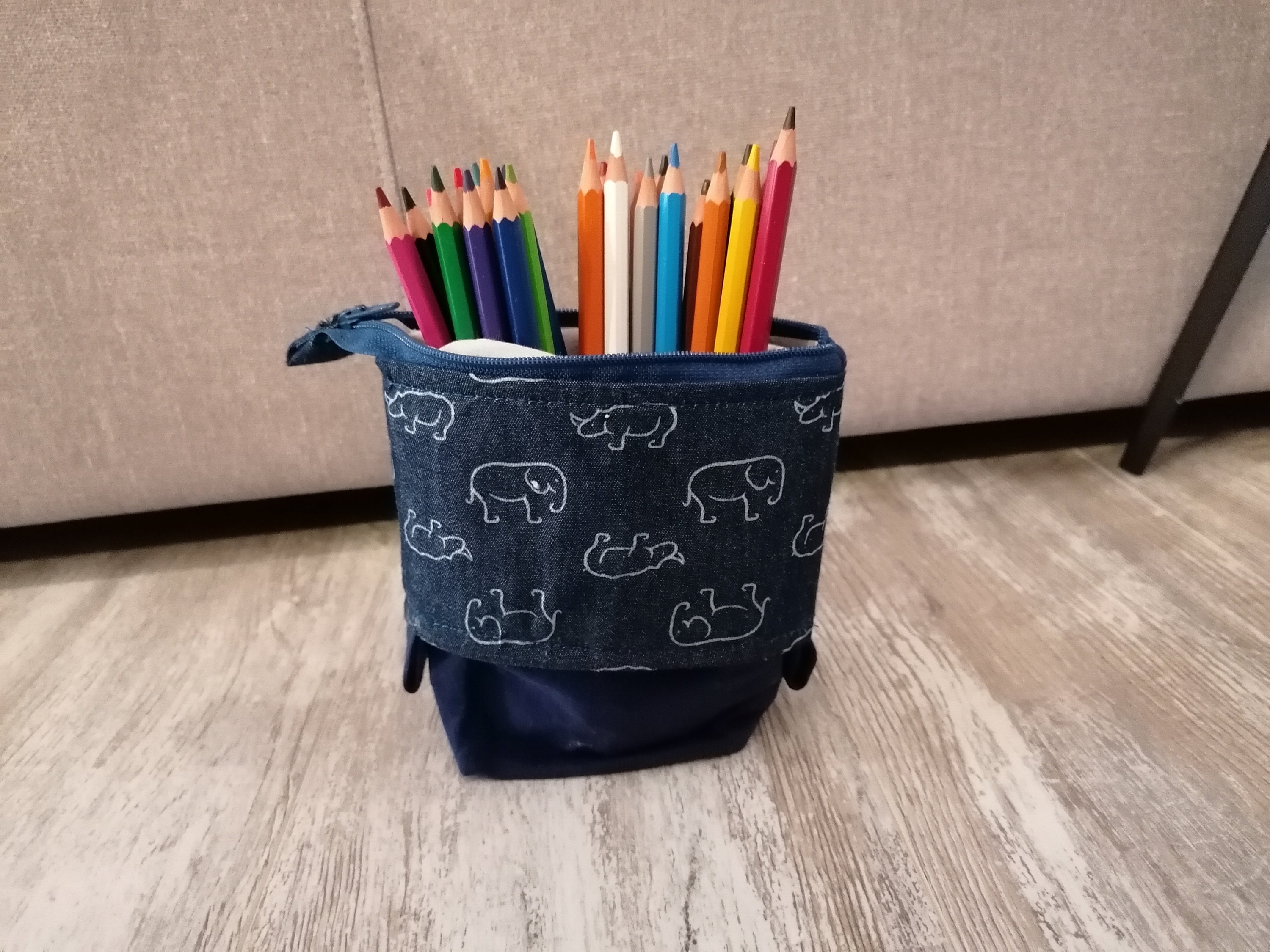 Pot à Crayon - Trousse Crayon Stylo Se Transforme en Pot/Éléphants