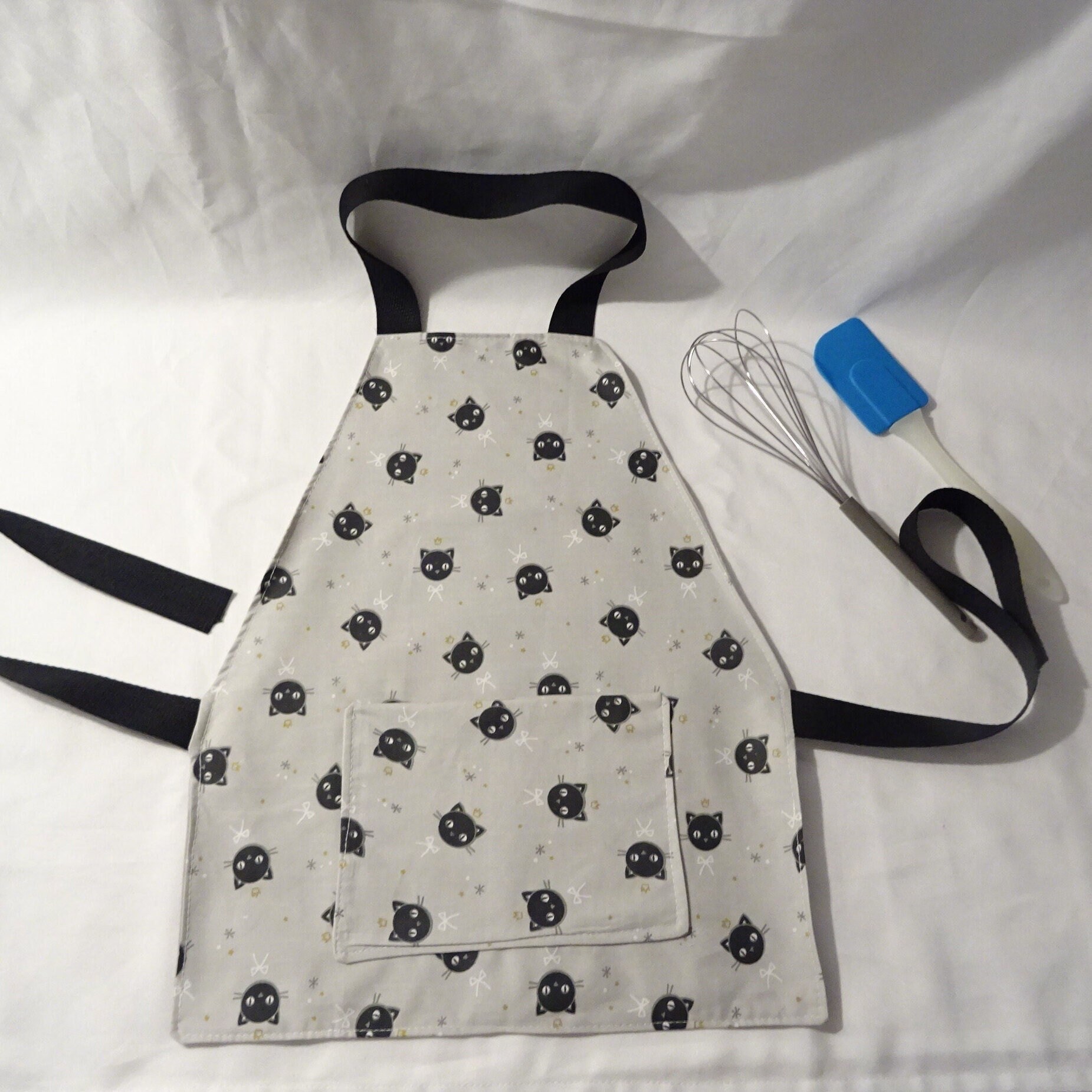 Tablier en Tissu Pour Enfants de 4 à 6 Ans, Vêtu Ainsi Il Vous Aidera Cuisine Sans Se Salir - Chats