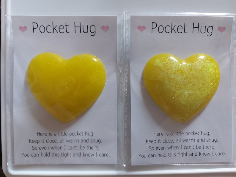 Pocket Hugs Resin Gift Heart Gift Resin Pocket Hug Etsy UK