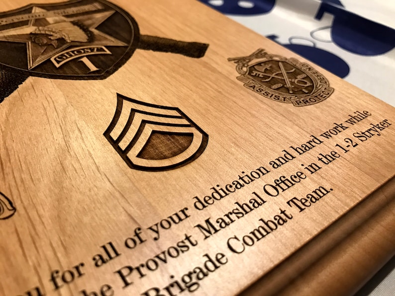 Army PCS/ETS Plaque USA Customized and Laser Engraved Etsy