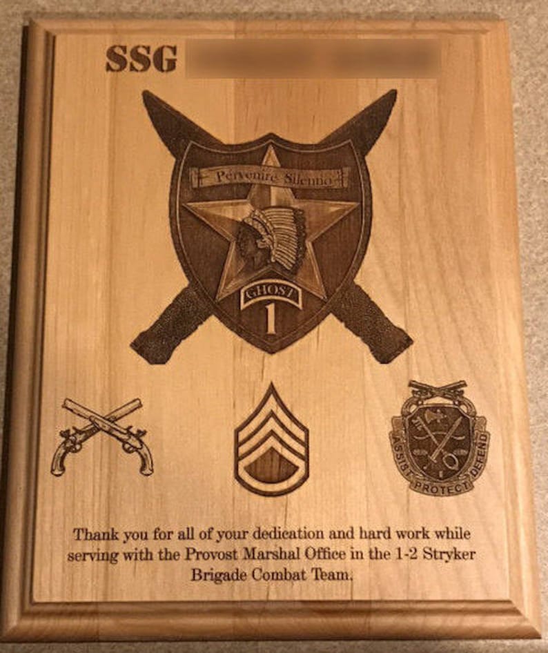 Army PCS/ETS Plaque USA Customized and Laser Engraved Etsy