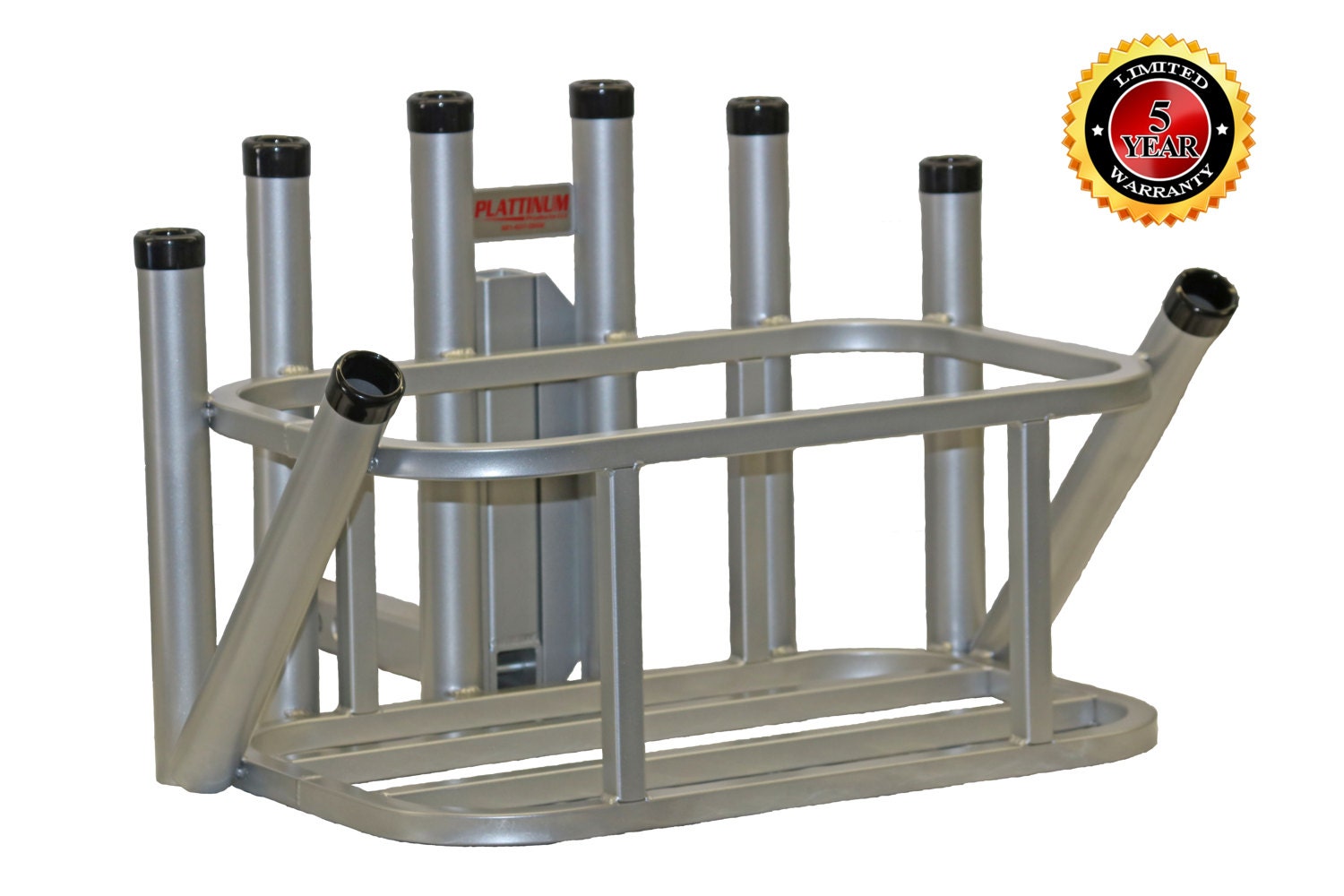 Rod Rack-cooler Holder Combo W/black Vinyl Rings, All Aluminum, USA  Made-mill Finish 