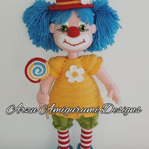CUTE CLOWN DAISY-Amigurumi Crochet Pattern-Pdf