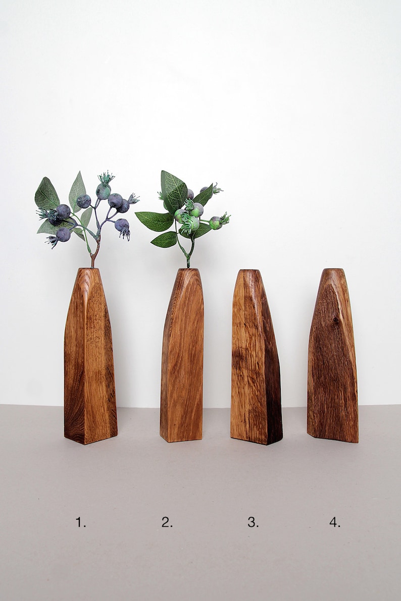 Wooden flower vase single stem rustic home decor. Test Tube Etsy