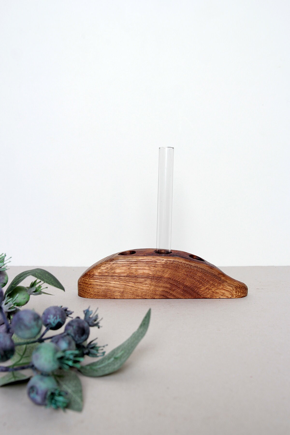 Rustic wooden test tube vase single stem home decor. Makeup Etsy