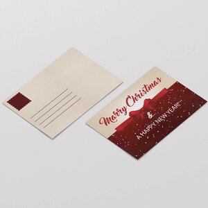 Trouwen Post Kerstkaart - met lint