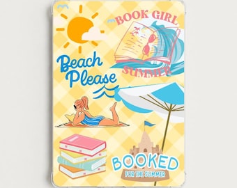 ビーチで読むのにぴったりな本～Kindleクリアケース用印刷可能インサート｜デジタルダウンロード｜Summer Paperwhite Basic