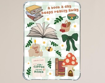 Cottagecore Kindle Insert | Bookish Mushroom Design (Digital Download)