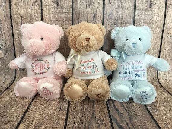 personalized teddy bear keepsake etsy