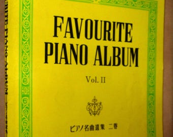 Favourite Piano Album Volume II - Edition Kyodo 1974 Soft Cover Songbook Sheet Music Tokyo, Japan