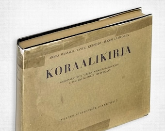 Koraalikirja: kahdennentoista yleisen kirkolliskokouksen v. 1938 hyvaksymaan virsikirjaan Finnish Hymnal Hardcover in Dust Jacket 1956
