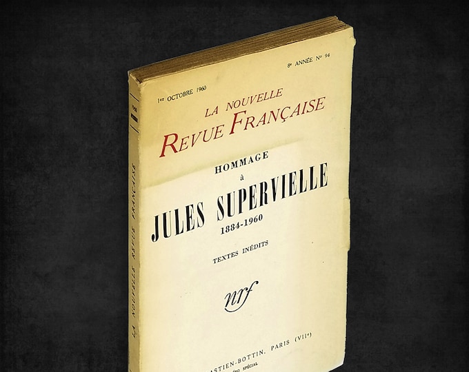 Hommage a Jules Supervielle 1884-1960 (La Nouvelle Revue Francaise, 1st Octobre 1960) South American Poet - French Language