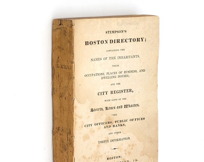 Stimpson's Boston City Directory 1833
