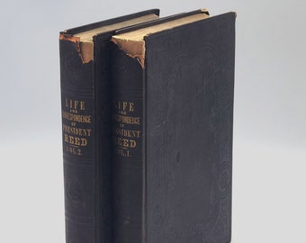 The Life and Correspondence of Joseph Reed 1847 w/SIGNED Letter by William Bradford Reed ~Biography of Founding Father ~UPenn Interest