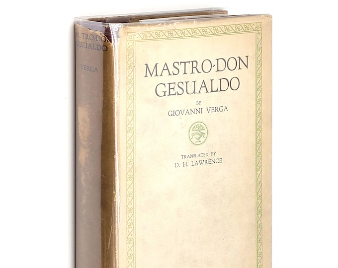 Mastro-don Gesualdo 1925 Giovanni Verga First UK Edition of  D.H. Lawrence translation