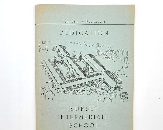 1942 Dedication Program for Sunset Intermediate School ~ Coalinga, California