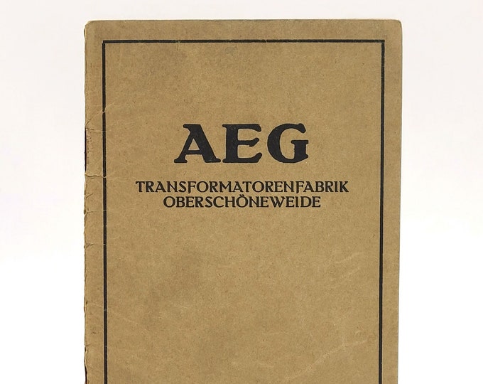 AEG Transformatorenfabrik Oberschoneweide 1921 Berlin transformer factory (description & pictures) ~Transformatoren elektrische Ausrustung