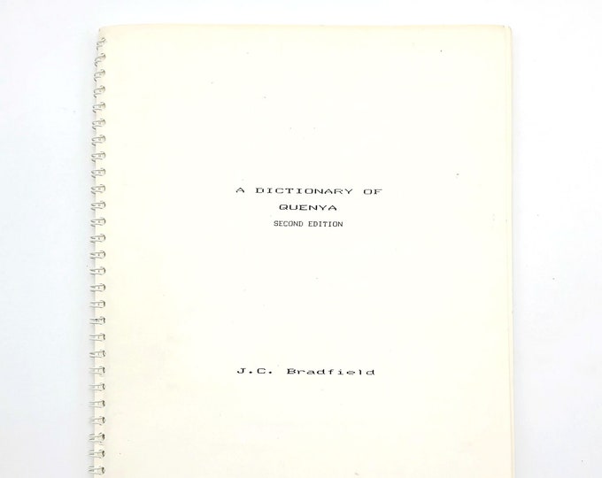 A Dictionary of Quenya and Proto-Eldarin and Ante-Quenya 1983 Julian C. Bradfield ~ Tolkien ~ Elvish Linguistics