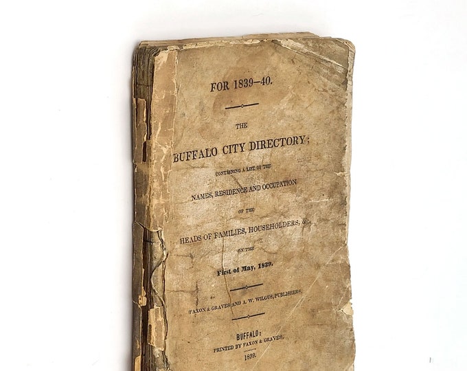 Buffalo City Directory 1839
