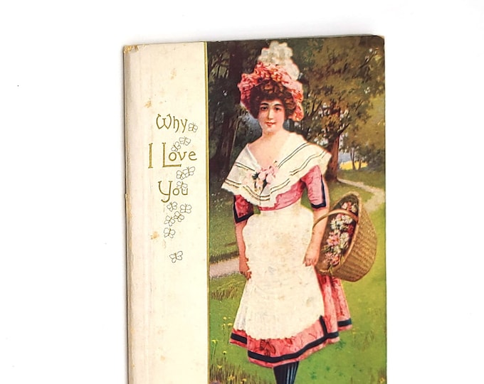 Why I Love You 1907 Antique Victorian Gift Book ~ Classic Love Poetry