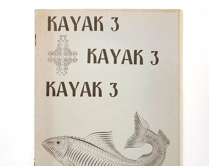 Kayak 3 Poetry 1965 Gene Frumkin, A R Ammons, Adrien Stoutenburg, Thomas McGrath, George Hitchcock, John Haag Dennis Schmitz Russell Vliet,