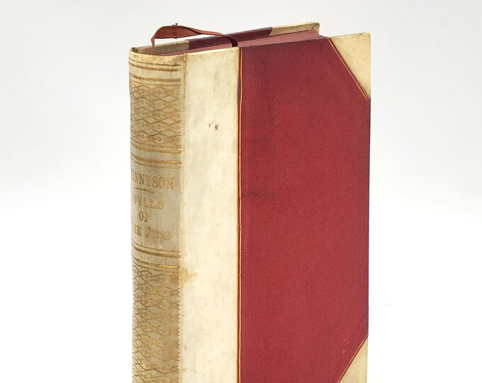 Tennyson's collected Arthurian poems: Idylls of the King, The Coming of Arthur, The Holy Grail, etc (ca. 1870 in vellum) antique