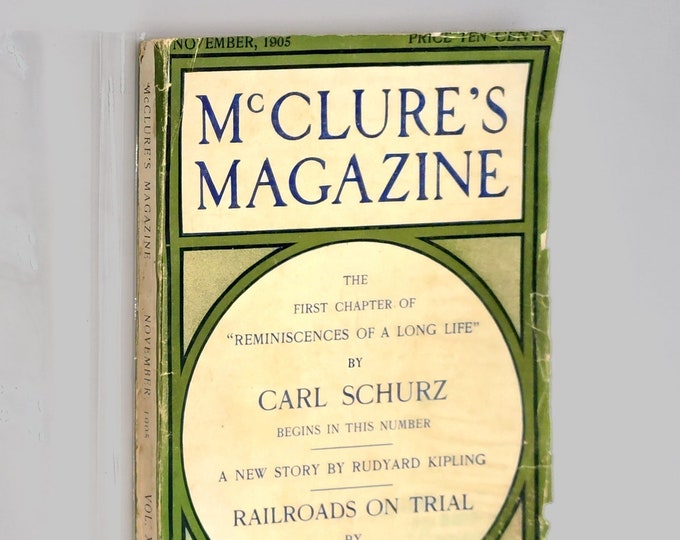 McClure's Magazine - November 1905 ~ First appearance of Rudyard Kipling's short science fiction story "With the Night Mail"