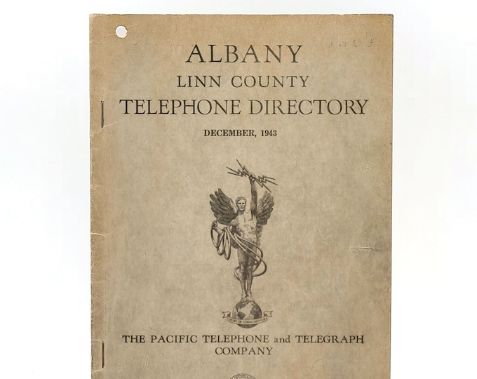 Albany & Linn County Telephone Directory 1943 Jefferson Scio Halsey Shedd Oregon