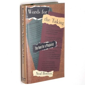 Words for the Taking: The Hunt for a Plagiarist SIGNED w/ Carta personal de Neal Bowers ~ Poesía Plagio literario Detectives